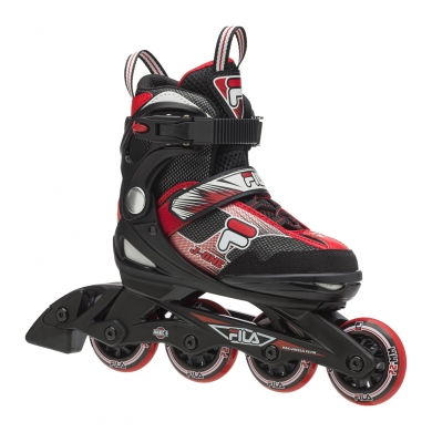 FILA Inline Skates J-One - verstellbar - schwarz/rot Kinder