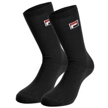 Fila Tennissocke Crew Performance schwarz - 2 Paar