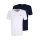 Fila Freizeit-Shirt Brod Tee (Baumwolle) weiss/dunkelblau Herren - 2er Pack