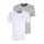 Fila Freizeit-Shirt Brod Tee (Baumwolle) weiss/grau Herren - 2er Pack