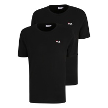 Fila Freizeit-Shirt Brod Tee (Baumwolle) schwarz/schwarz Herren - 2er Pack