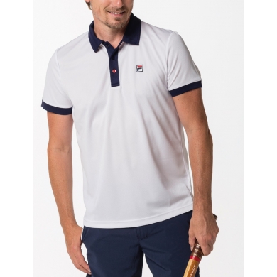 Fila Tennis-Polo Markus (100% Polyester) weiss/navy Herren