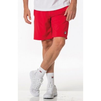 Fila Tennishose Short Santana (4-Wege-Stretch, atmungsaktiv) kurz rot Herren