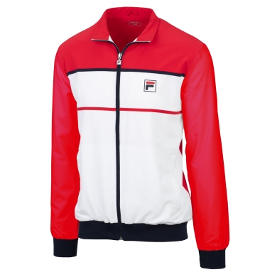 Fila Tennisjacke Max Warm-Up weiss/rot Herren