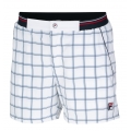 Fila Tennishose Short Nikolas mit Carostreifendesign (optimale Bewegungsfreiheit) kurz weiss Herren