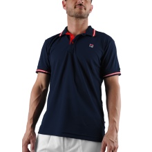 Fila Tennis-Polo Piro navyblau/rot Herren