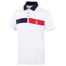 Fila Tennis-Polo Jayden (100% rec. Polyester, klassisch Look) weiss/rot/navy Herren