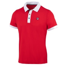 Fila Tennis-Polo Markus (100% Polyester) rot/weiss Herren