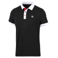 Fila Tennis-Polo Markus (100% Polyester) schwarz/weiss Herren