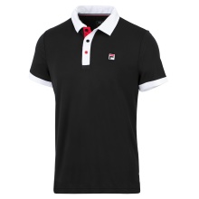 Fila Tennis-Polo Markus (100% Polyester) schwarz/weiss Herren