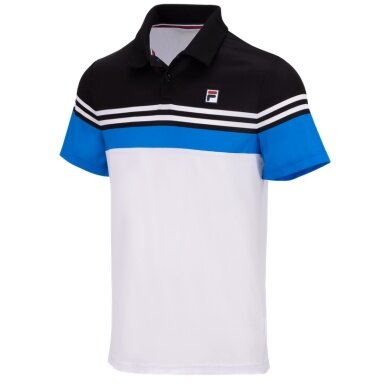 Fila Tennis-Polo Paul weiss/schwarz/blau Herren