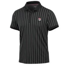 Fila Tennis-Polo Stripes (100% Polyester) schwarz/weiss Herren