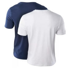 Fila Freizeit-Shirt Brod Tee (Baumwolle) weiss/dunkelblau Herren - 2er Pack