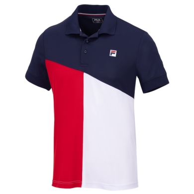 Fila Tennis-Polo Erol (Baumwolle-Mischung) navyblau/rot/weiss Herren