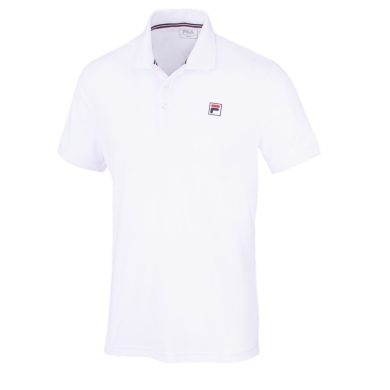 Fila Tennis-Polo Hermano (100% rec. Polyester, klassisch Look) weiss Herren