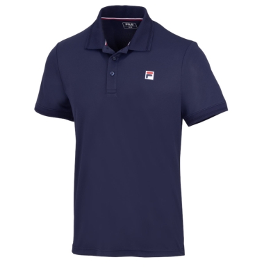 Fila Tennis-Polo Hermano (100% rec. Polyester, klassisch Look) navyblau Herren