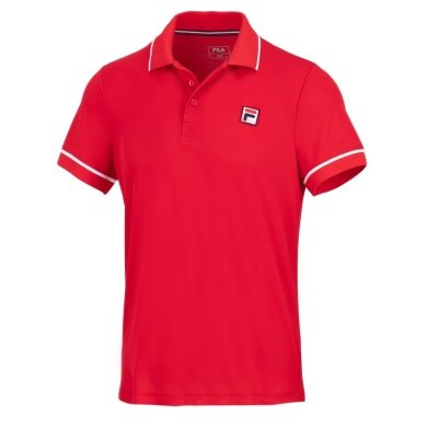 Fila Tennis-Polo New Court (100% Polyester) rot Herren