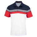 Fila Tennis-Polo Paul weiss/rot Herren