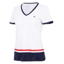 Fila Tennis-Shirt Elisabeth (V-Ausschnitt) weiss/navyblau Mädchen/Girls