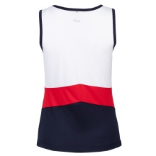 Fila Tennis-Tank Top Cleo (100% Polyester) weiss/navyblau/rot Damen