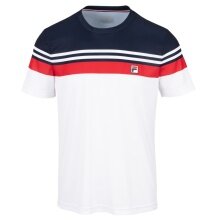 Fila Tennis-Tshirt Malte weiss/rot Herren