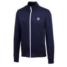 Fila Tennisjacke Manuel (Stehkragen, 100% Polyester) navyblau/weiss Kinder