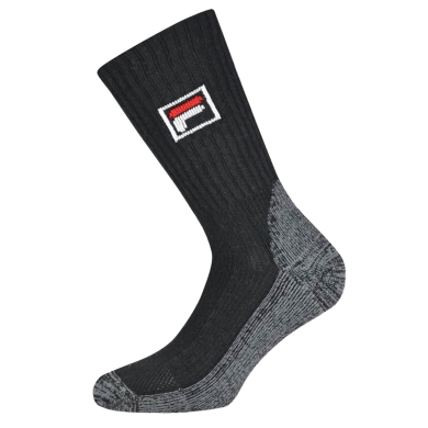 Fila Tennissocke Performance Crew (Mischgewebe) schwarz - 1 Paar