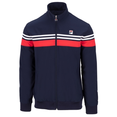 Fila Trainingsjacke Bruno (Full-Zip, Stehkragen) navyblau/rot Herren