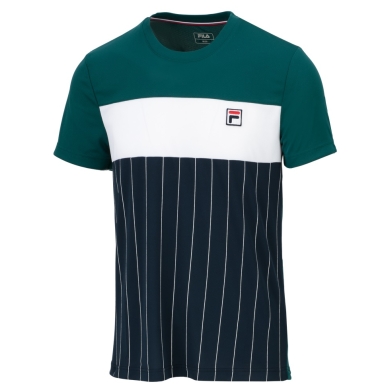 Fila Tennis-Tshirt Mauri Stripes peacoatblau/tealblau Herren