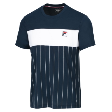 Fila Tennis-Tshirt Mauri Stripes peacoatblau/white Herren