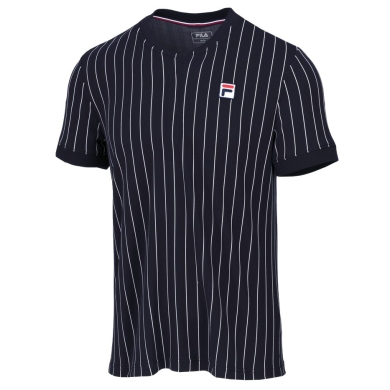 Fila Tennis-Tshirt Stripes navyblau/weiss Herren