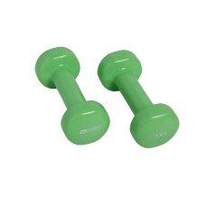 Schildkröt Fitness Hanteln Vinyl (Eisen/PVC) grün Set 2x1,0kg