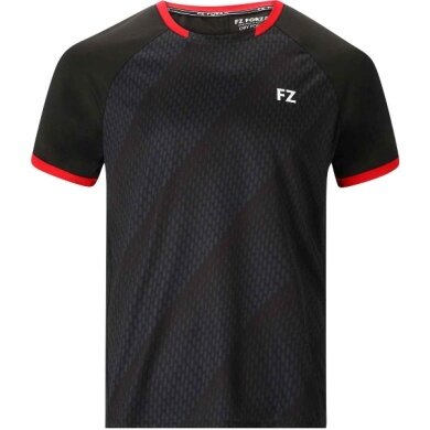 Forza Sport-Tshirt Cornwall Tee (100% Polyester) schwarz/rot Herren