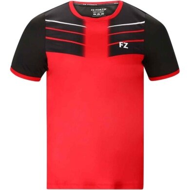 Forza Sport-Tshirt Check Tee (bequeme Passform) rot/schwarz Herren