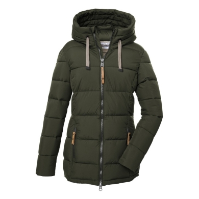 G.I.G.A. DX Winter-Daunenjacke GW 12 mit Kapuze (wasserabweisend, winddicht, atmungsaktiv) dunkelolivgrün Damen