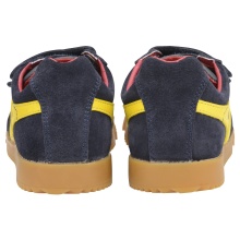 Gola Sneaker Harrier 2025 (Wildleder,Klettverschluss) navyblau/sonnengelb/rot Kinder