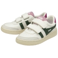 Gola Sneaker Falcon 2025 (PU,Klettverschluss) weiss/immergrün/fuchsiapink Kinder