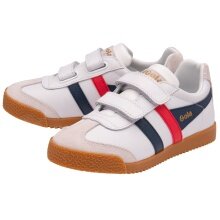 Gola Sneaker Harrier 2025 (Leder,Klettverschluss) weiss/navyblau/rot Kinder