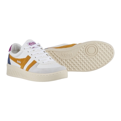 Gola Sneaker Grandslam Trident weiss/sonnengelb/foxglove Damen