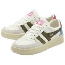 Gola Sneaker Grandslam Trident 2024 weiss/khakigrün/pink Damen