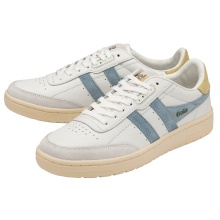 Gola Sneaker Falcon Leder 2024 weiss/eisblau/gelb Damen