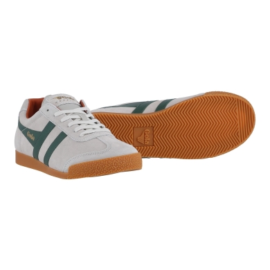 Gola Sneaker Harrier Suede-Leder 2025 hellgrau/grün/orange Herren