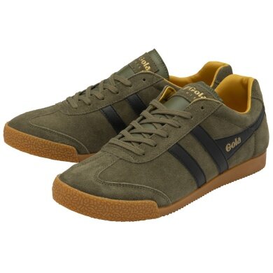 Gola Sneaker Harrier Suede-Leder 2024 khakigrün/schwarz/gelb Herren