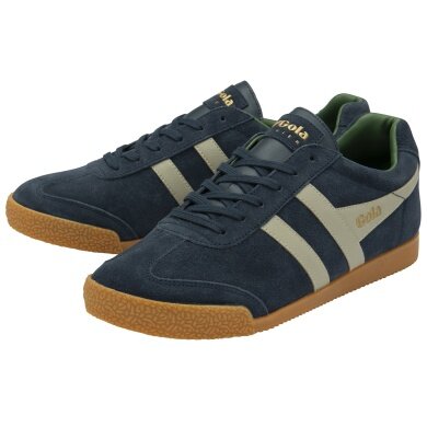 Gola Sneaker Harrier Suede-Leder 2024 navyblau/hellgrau/grün Herren