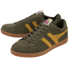 Gola Sneaker Equipe Suede-Leder 2024 khakigrün/gelb Herren