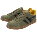 Gola Sneaker Equipe II Suede-Leder 2024 khakigrün/navyblau/gelb Herren