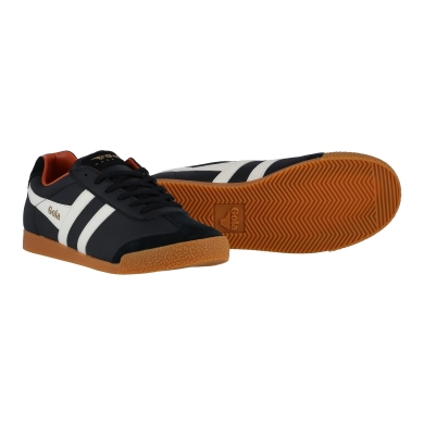 Gola Sneaker Harrier Leder schwarz/weiss/orange Herren