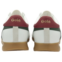 Gola Sneaker Torpedo Leder 2024 weiss/dunkelgrün/weinrot Herren