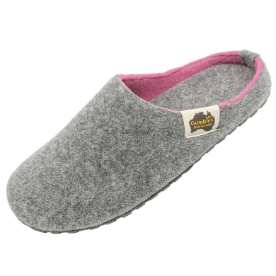 Gumbies Hausschuhe Slipper grau/pink Damen