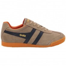 Gola Sneaker Harrier Suede-Leder rhinobraun/navy/orange Herren